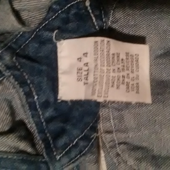 Girl's Denim Overall Shorts - Picture 2 of 4